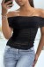 Black Mesh Off-Shoulder Top | $4.55 | OKKO MODE