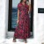 Longue robe croisé motif fleuris rouge | 12,97 $ | OKKO MODE