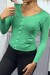 Chaleco verde claro de punto elástico, clásico imprescindible | 2,73 $ | OKKO MODE