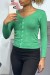 Chaleco verde claro de punto elástico, clásico imprescindible | 2,73 $ | OKKO MODE