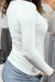 Chaleco blanco de punto elástico, clásico imprescindible | 2,73 $ | OKKO MODE