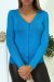 Chaleco azul de punto elástico y suave | 2,73 $ | OKKO MODE
