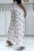 Calça Branca Estampada com Flores - Modelo Palazzo | 6,69 $ | OKKO MODE