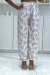 Calça Branca Estampada com Flores - Modelo Palazzo | 6,69 $ | OKKO MODE