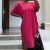 Robe fuchsia mi longue à fente au dos | 19,12 $ | OKKO MODE
