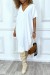 Robe blanche mi longue à fente au dos | 19,12 $ | OKKO MODE