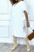 Robe blanche mi longue à fente au dos | 19,12 $ | OKKO MODE