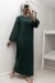Vestido largo verde cuello redondo - Estilo elegante y moderno | 18,90 € | OKKO MODE