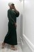Vestido largo verde cuello redondo - Estilo elegante y moderno | 18,90 € | OKKO MODE