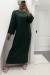 Vestido largo verde cuello redondo - Estilo elegante y moderno | 18,90 € | OKKO MODE