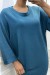 Blue Round Neck Sweater Dress - Cozy and Stylish | €18.90 | OKKO MODE