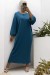 Blue Round Neck Sweater Dress - Cozy and Stylish | €18.90 | OKKO MODE