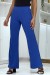 Royal Blue Flared Pants | $12.29 | OKKO MODE