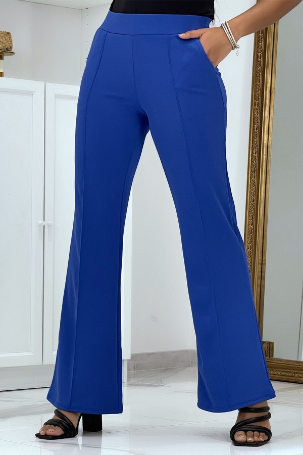 Pantalon patte d'éléphant bleu royal - 3