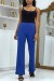 Royal Blue Flared Pants | $12.29 | OKKO MODE