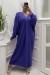 Vestido longo de tricô com decote em V - roxo | 22,96 $ | OKKO MODE
