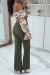 Khaki Flared Leg Pants | €11.34 | OKKO MODE