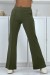 Khaki Flared Leg Pants | €11.34 | OKKO MODE