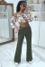 Khaki Flared Leg Pants | €11.34 | OKKO MODE