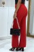Pantalon rouge à pattes d'éléphant - Mode féminine tendance! | 12,29 $ | OKKO MODE