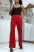 Pantalon rouge à pattes d'éléphant - Mode féminine tendance! | 12,29 $ | OKKO MODE