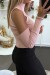 Jersey de punto con hombros descubiertos - Rosa | 8,82 € | OKKO MODE