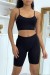Conjunto preto top cropped ajustado | 13,65 $ | OKKO MODE
