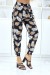 Pantalón negro elástico con estampado de hojas - Talla y tobillos ajustables | 6,69 $ | OKKO MODE