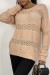 Jersey de punto rosa cuello redondo suave y cálido | 10,92 $ | OKKO MODE