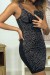 Robe de soirée noir ornée de strass | 6,83 $ | OKKO MODE