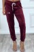 Jogging bordeaux très chic en peau de pêche | 5,69 $ | OKKO MODE