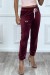 Jogging bordeaux très chic en peau de pêche | 5,69 $ | OKKO MODE