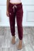 Jogging bordeaux très chic en peau de pêche | 5,69 $ | OKKO MODE