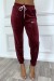 Jogging bordeaux très chic en peau de pêche | 5,69 $ | OKKO MODE