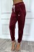 Jogging bordeaux très chic en peau de pêche | 5,69 $ | OKKO MODE