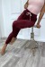 Jogging bordeaux très chic en peau de pêche | 5,69 $ | OKKO MODE