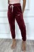 Jogging bordeaux très chic en peau de pêche | 5,69 $ | OKKO MODE