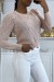 Rose Jacquard Pull with Gold Thread Embroidery | €7.35 | OKKO MODE