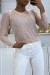 Rose Jacquard Pull with Gold Thread Embroidery | €7.35 | OKKO MODE