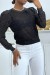 Pull jacquard noir fil doré | 7,96 $ | OKKO MODE
