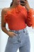 Blusa roja de manga única y volantes | 7,35 € | OKKO MODE
