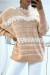 Jersey de mujer con cuello redondo y detalle de encaje | 10,08 € | OKKO MODE