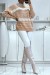 Jersey de mujer con cuello redondo y detalle de encaje | 10,08 € | OKKO MODE