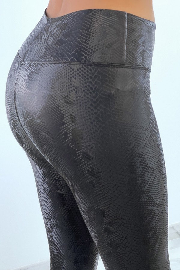 Legging noir effet 3D motif Python - 6