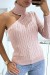 Twisted Knit Turtleneck Sweater with Unique Sleeve | €7.35 | OKKO MODE