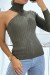 Jersey kaki cuello alto manga única | 7,96 $ | OKKO MODE