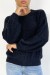 Pull noir à col rond tout doux effet bouffant | 10,92 $ | OKKO MODE