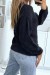 Pull noir à col rond tout doux effet bouffant | 10,92 $ | OKKO MODE