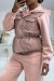 Conjunto 3 piezas doudoune sin mangas rosa con sudadera y pantalón | 37,80 € | OKKO MODE