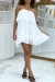 Vestido blanco fluido con volantes - Talla Petite | 6,83 $ | OKKO MODE